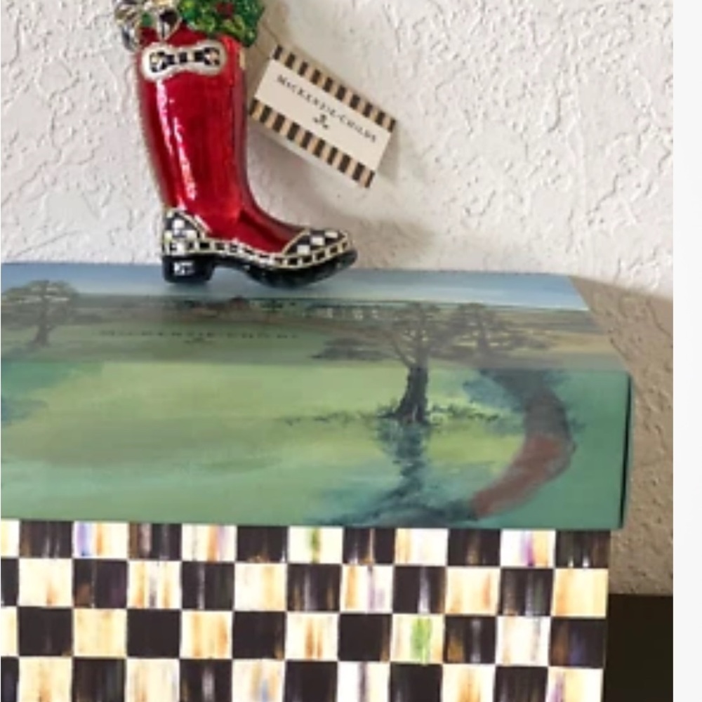 MacKenzie-Childs Festive Red Boot Ornament